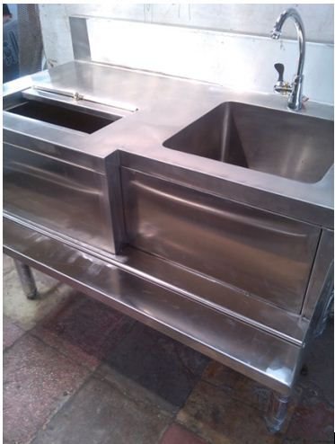 Cooktail Station With Sink Stainless Steel